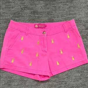 Pink Pineapple Embroidered Women's Shorts
